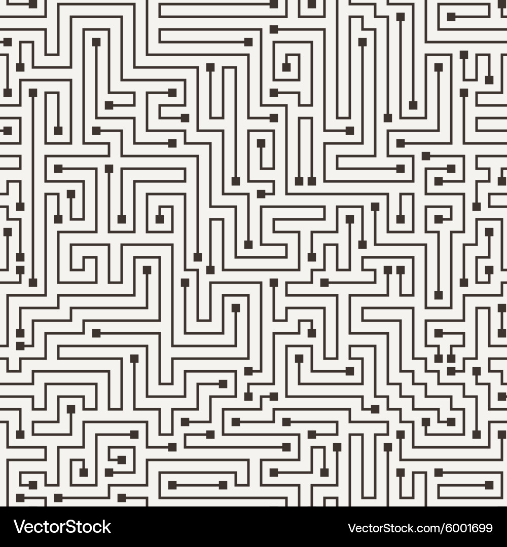 Labyrinth Computer Maze Pattern vector image