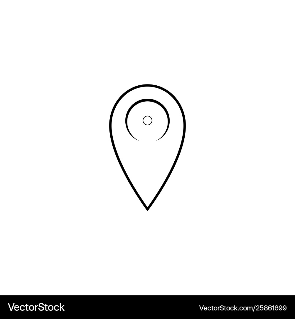 Navigation gps icon thin line google map vector image