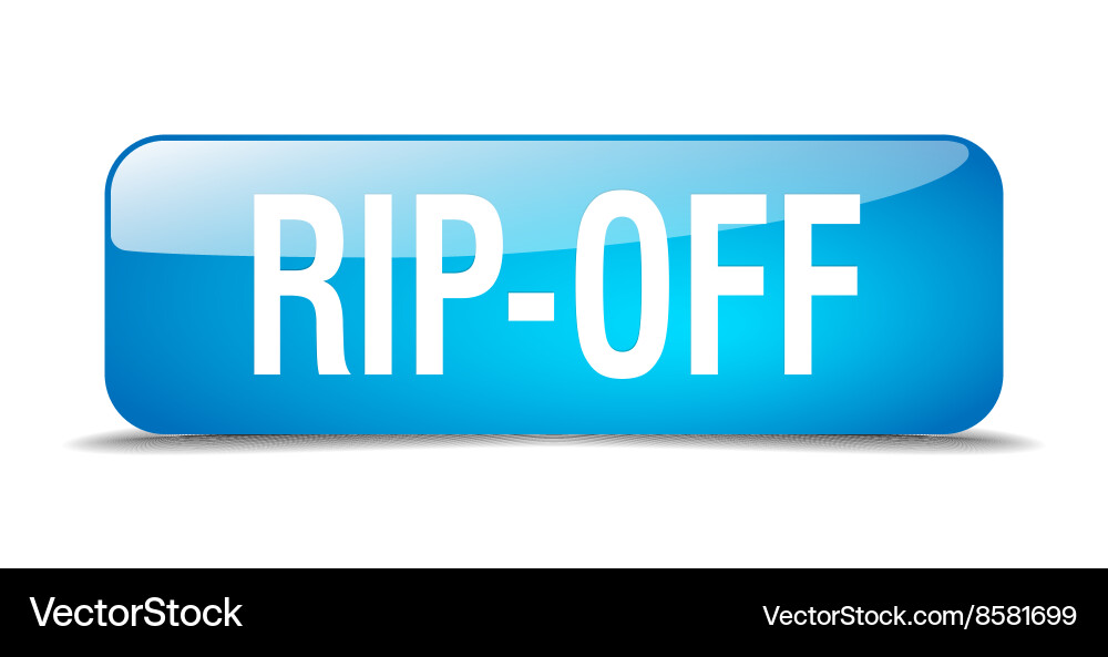 Rip-off blue square 3d realistic isolated web Vector Image