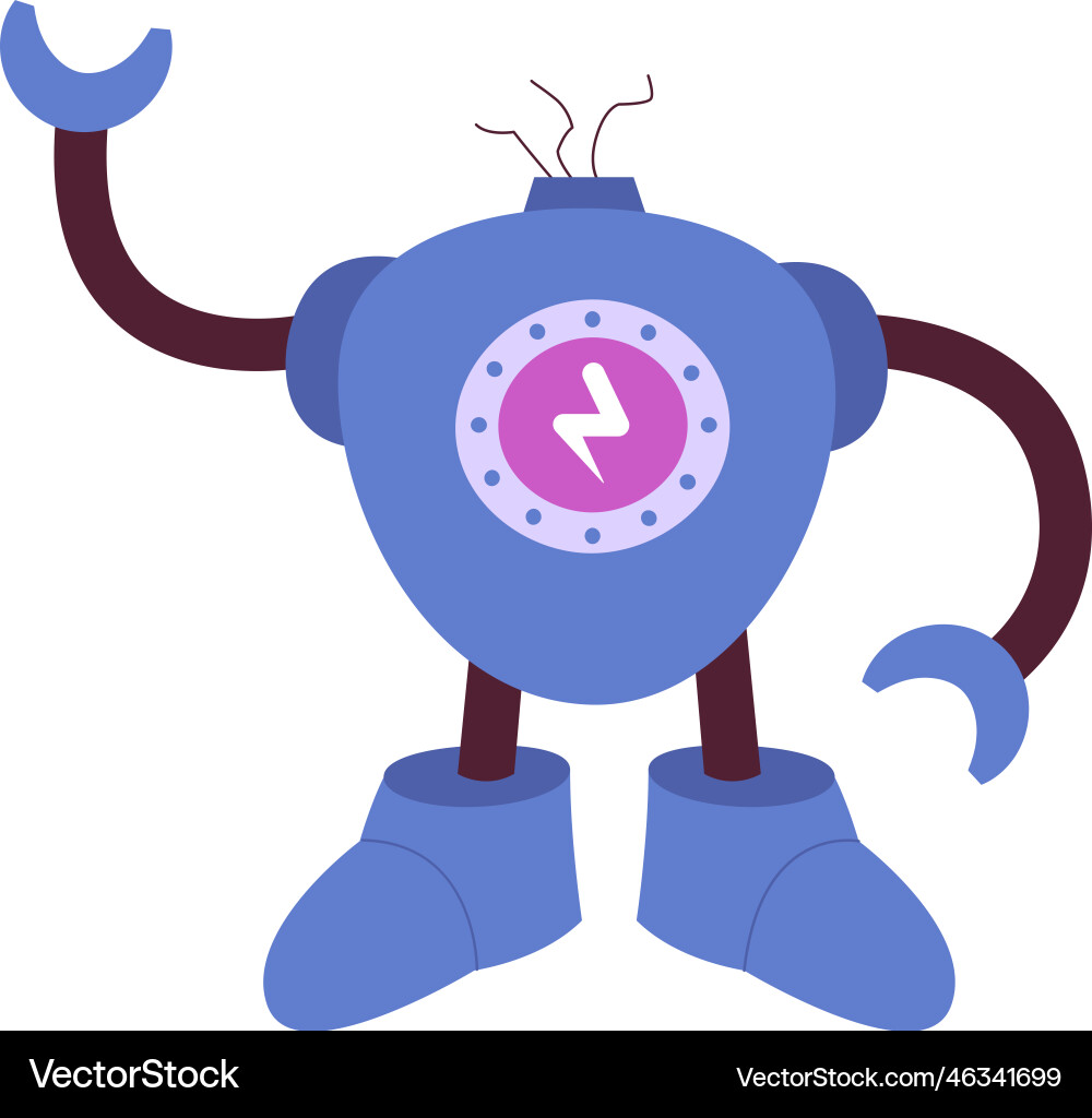 Robot automated cyborg artificial intelligence vector image