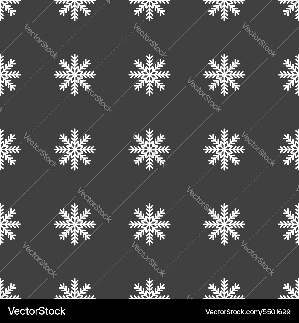 Straight black snowflake pattern Vector Image