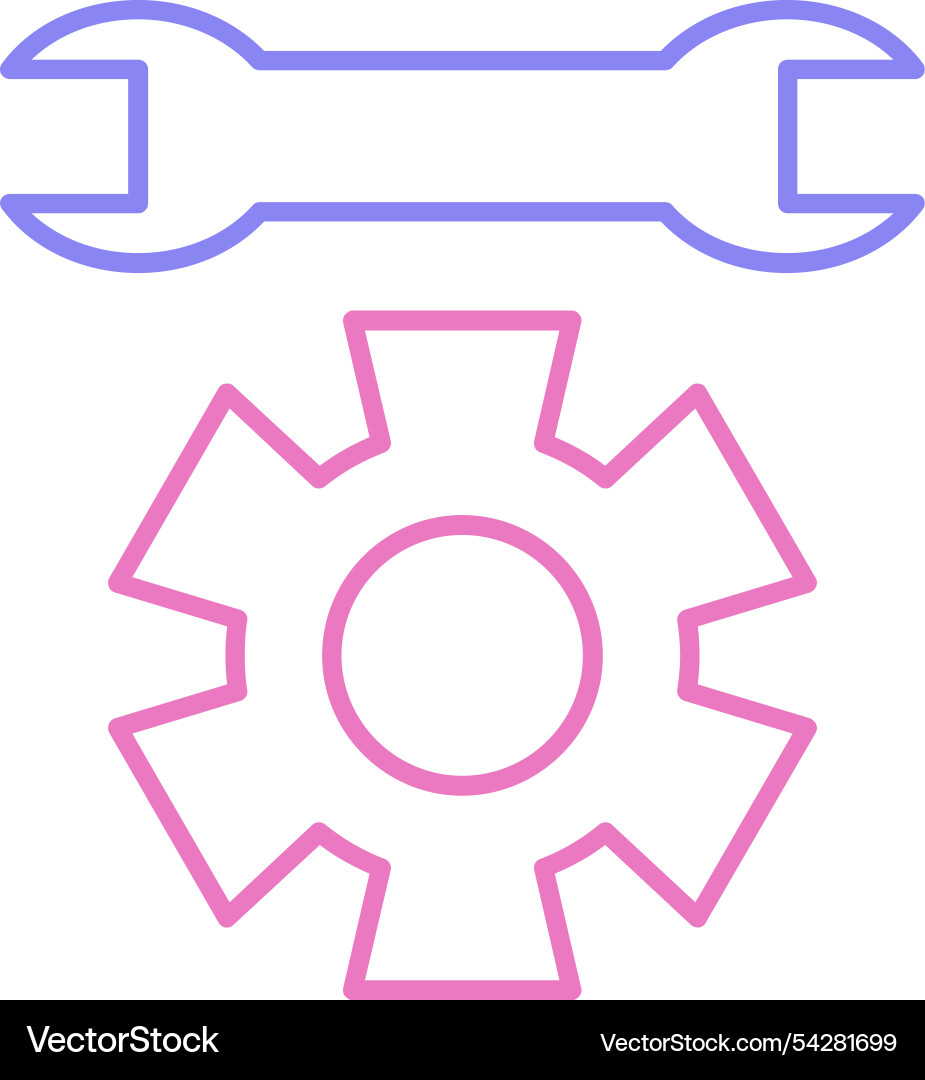 Technical support line two colour icon Vector Image