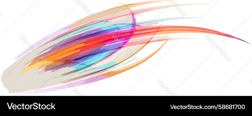 Abstract colorful flowing dynamic lines design Vector Image
