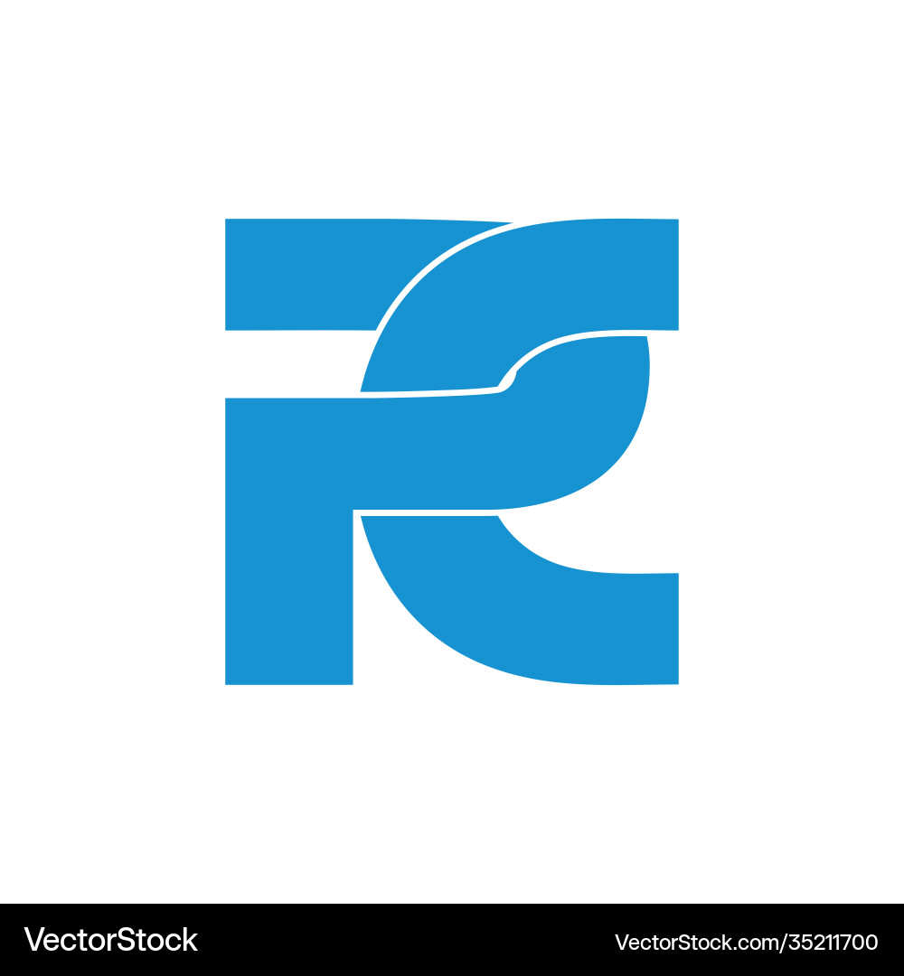 Abstract letters rc simple linked logo Abstract letters rc simple linked logo Vector Image