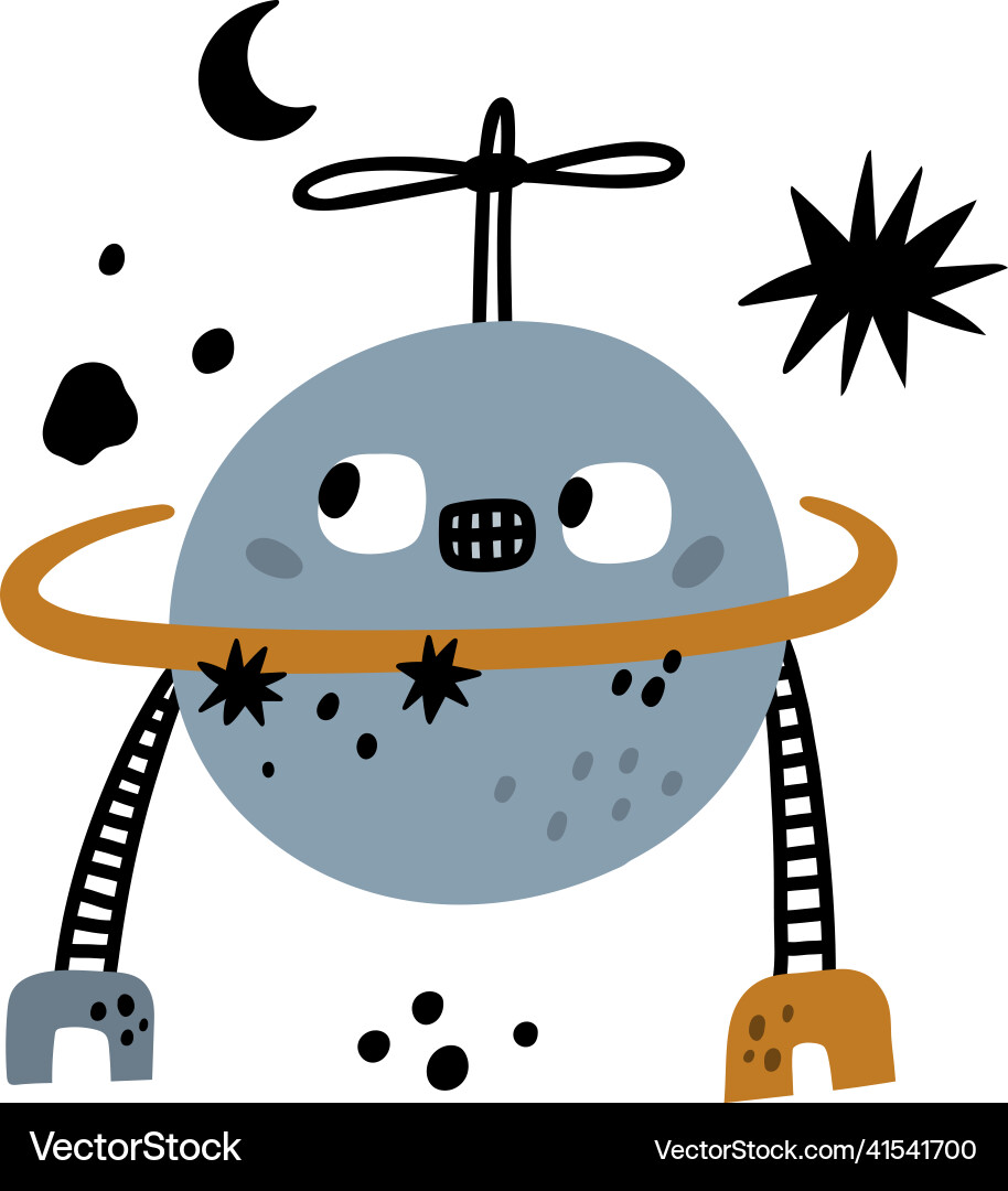 Automatic robotic planet space exploration Automatic robotic planet space exploration vector image