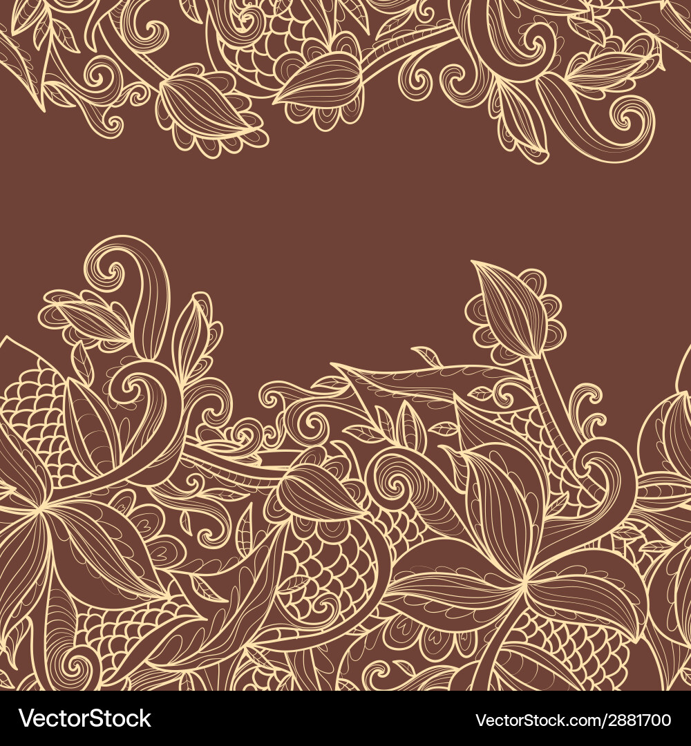 Border with abstract hand-drawn pattern Vector Image