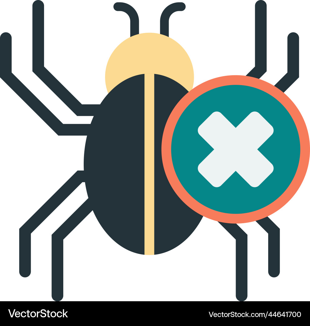 Bug in minimal style Vector Image