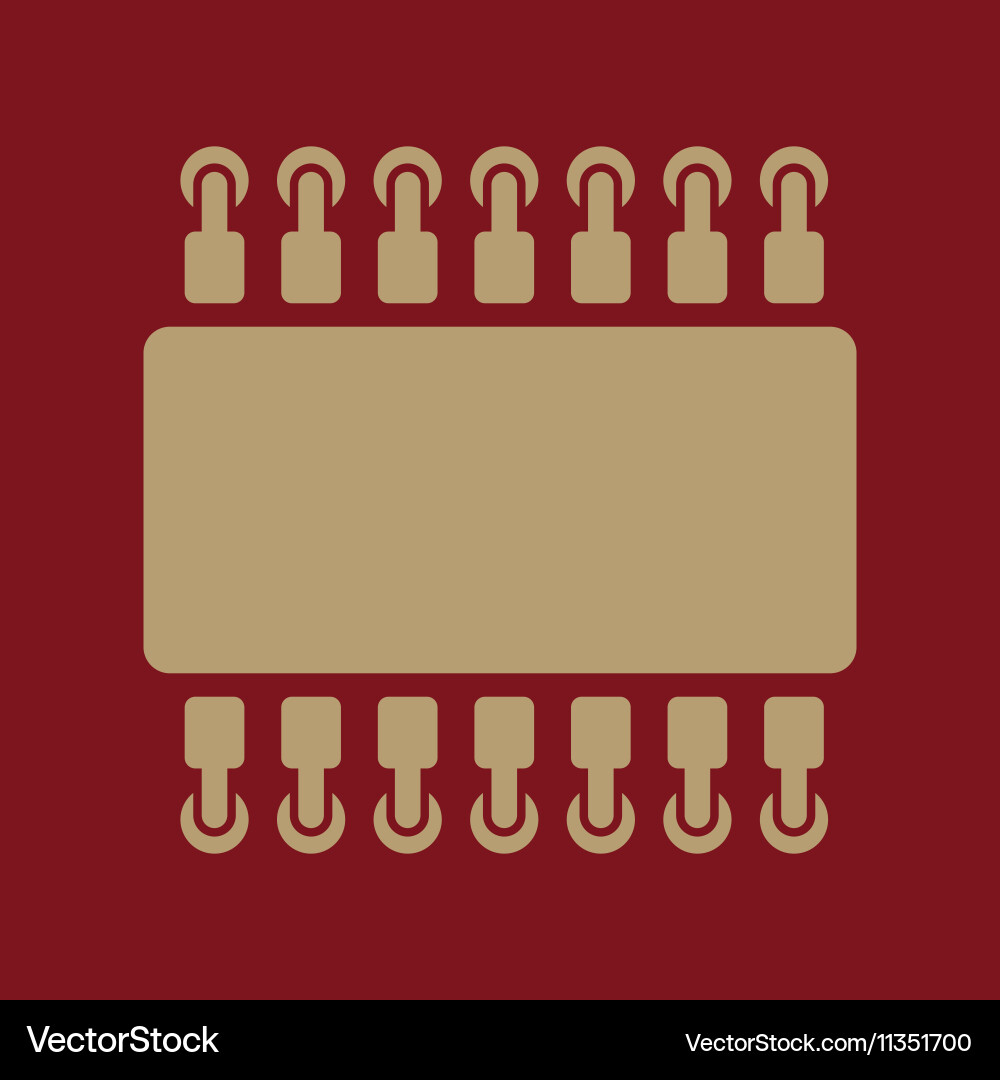 Chip icon hardware and processor technology Vector Image
