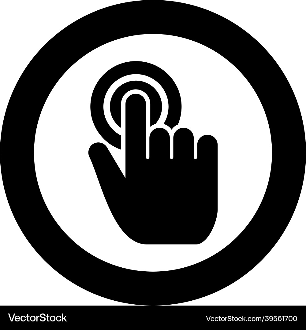 Click on button hand cursor touch screen icon Click on button hand cursor touch screen icon vector image