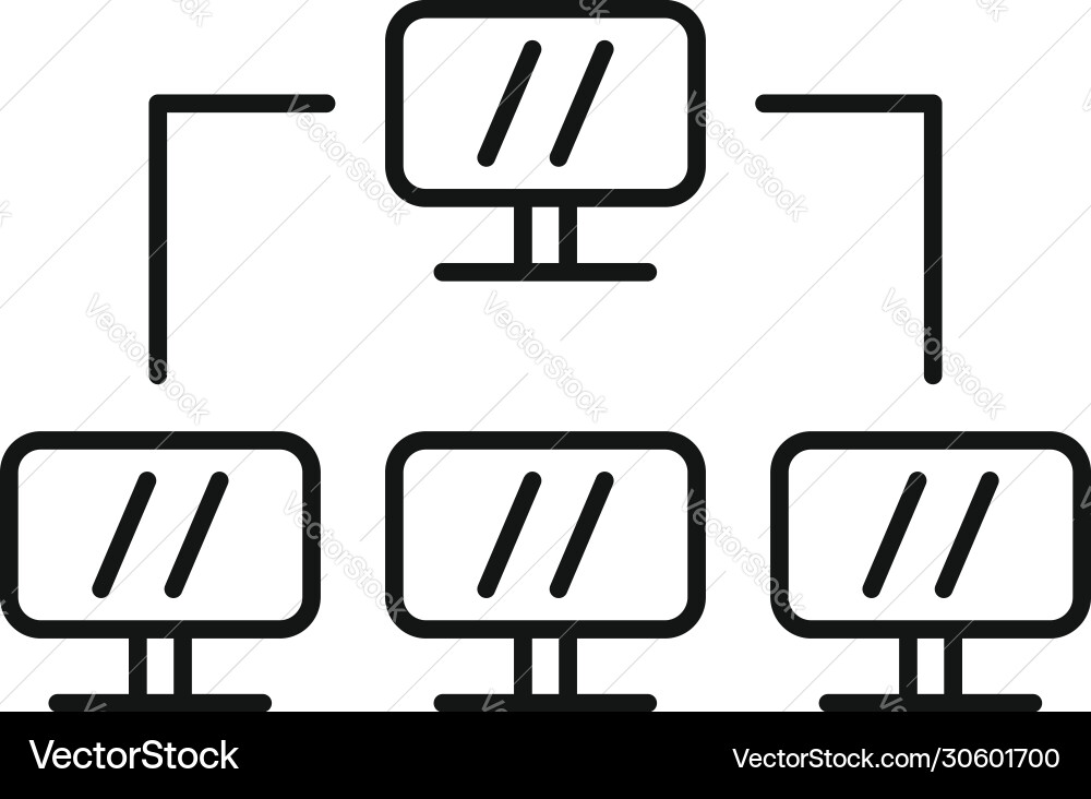 Computer network icon outline style Computer network icon outline style Vector Image