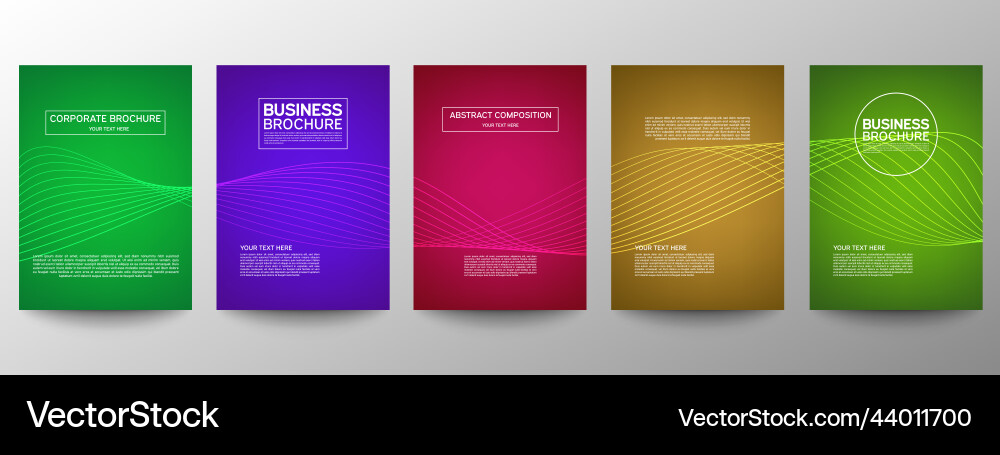 Cover geometric minimal set abstract line pattern vector image