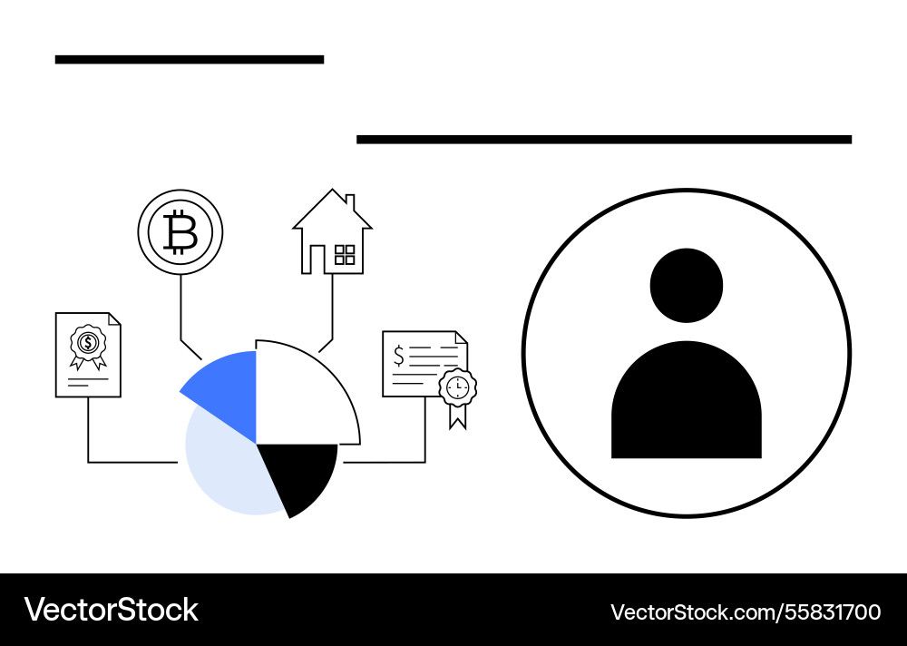 Data-driven asset and personal management Vector Image