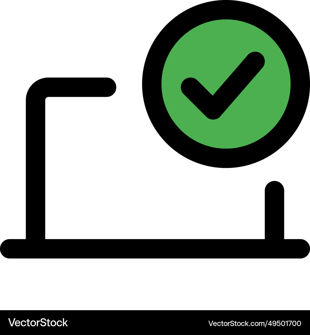 Document detailing features or functions of laptop vector image