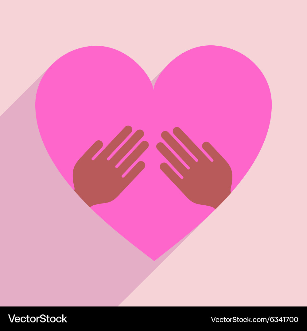 Flat with shadow icon and mobile application Vector Image