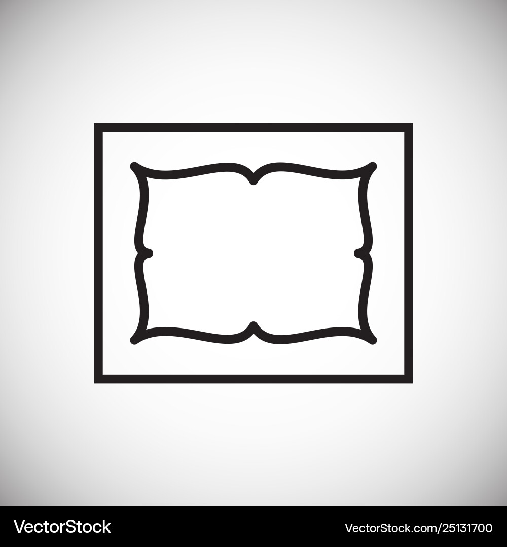 Frame icon on background for graphic and web Vector Image
