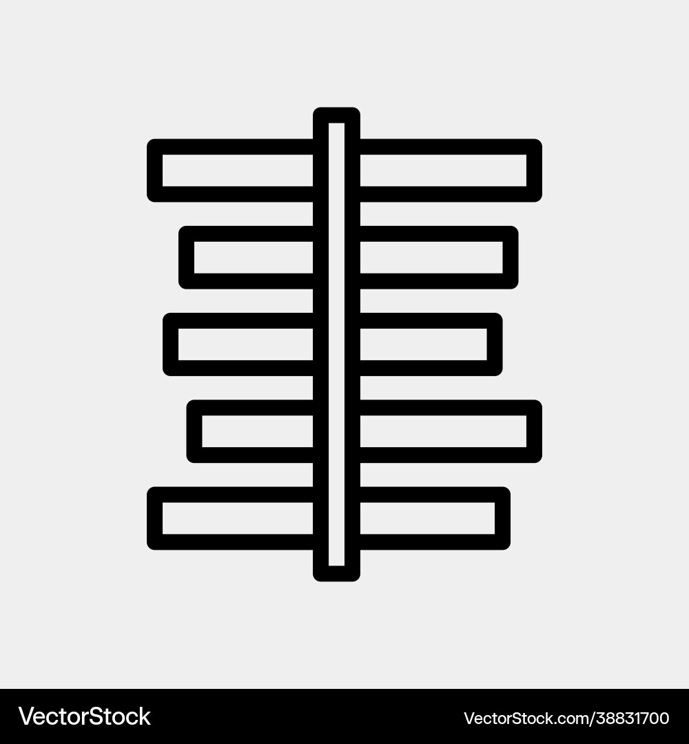 Gantt chart icon in line style for any projects Gantt chart icon in line style for any projects vector image