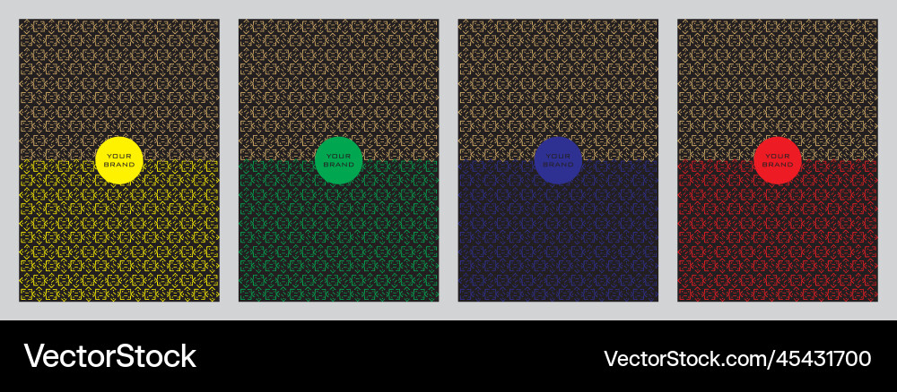 Hand drawn rectangular pattern set Hand drawn rectangular pattern set vector image
