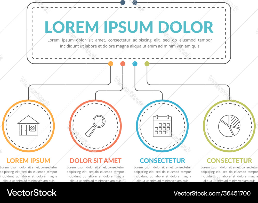 Infographic Workflow Template vector image