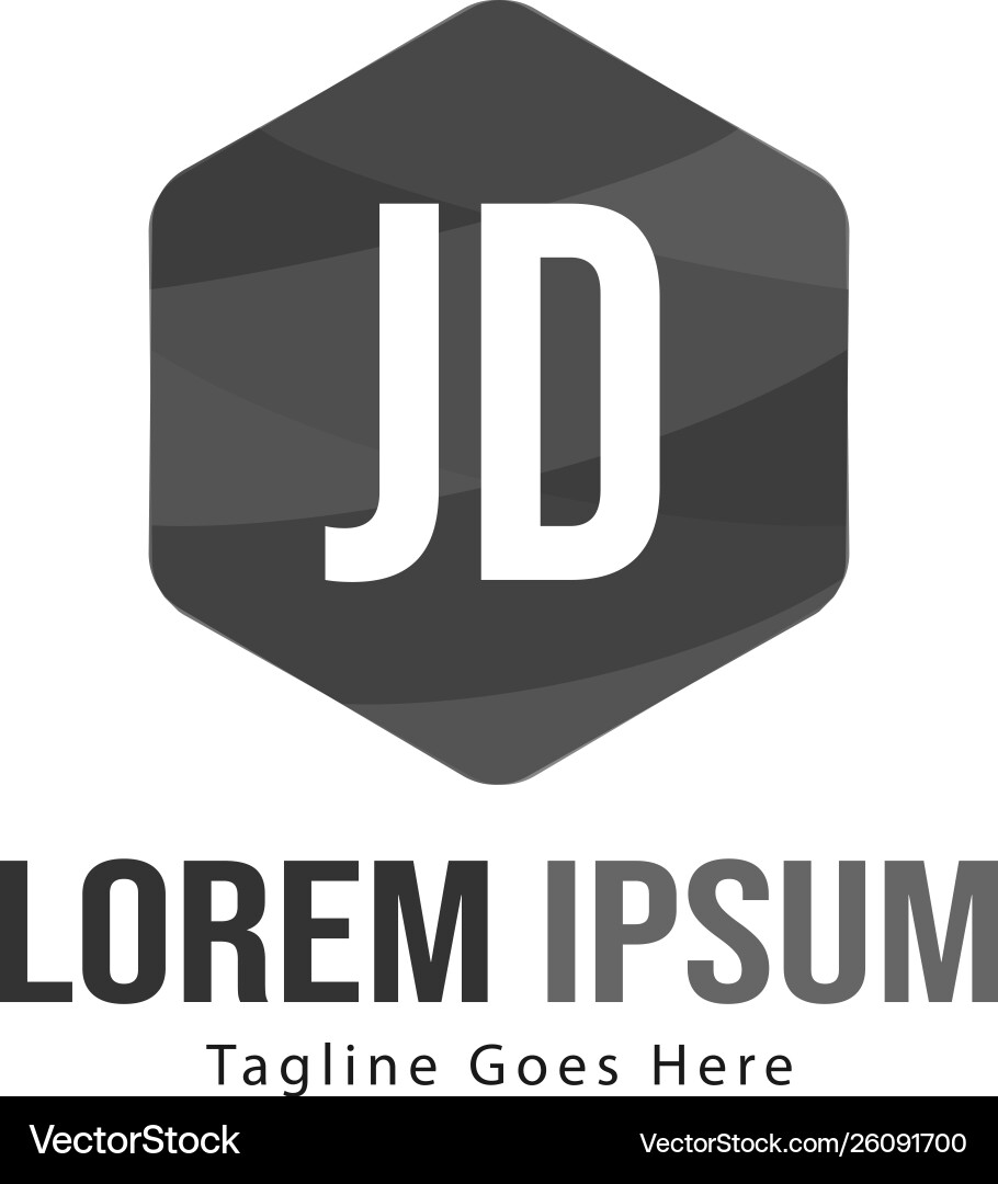 Initial jd logo template with modern frame Initial jd logo template with modern frame Vector Image