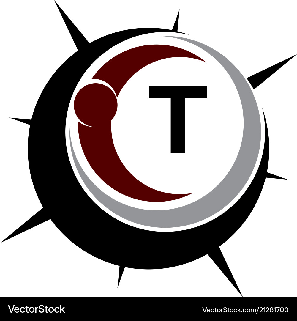 Insights guide initial t logo design template vector image