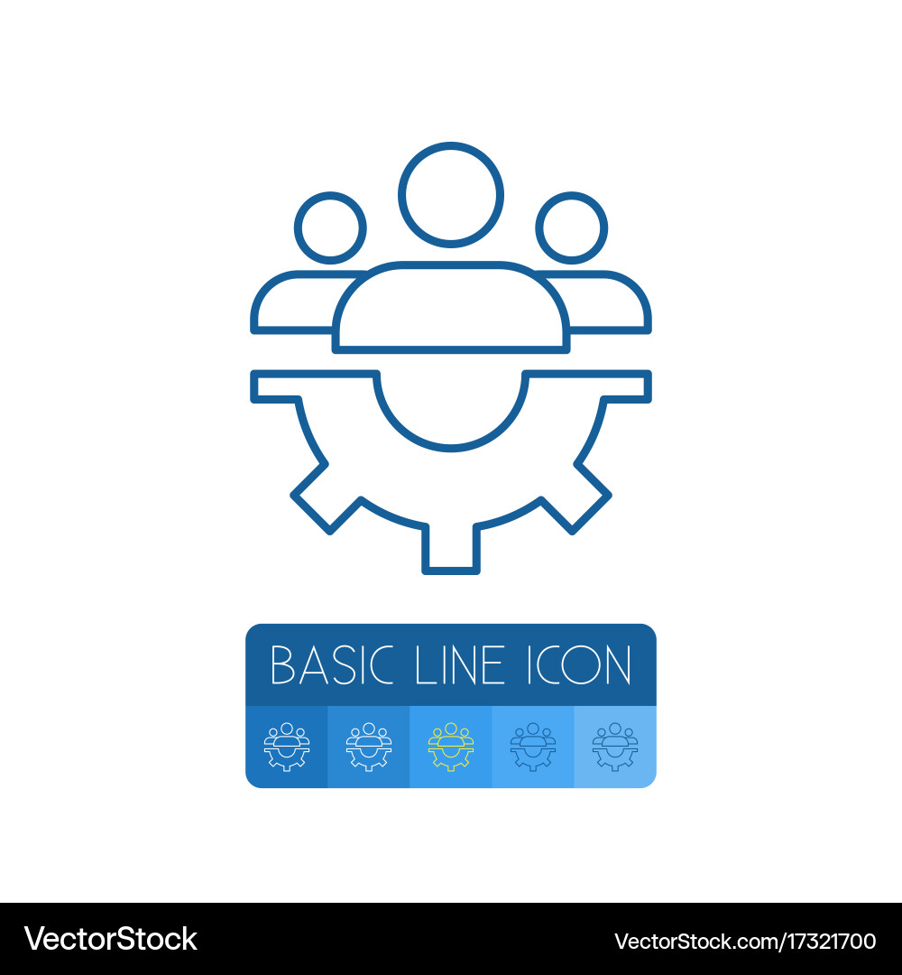 Isolated gear outline unity element can vector image