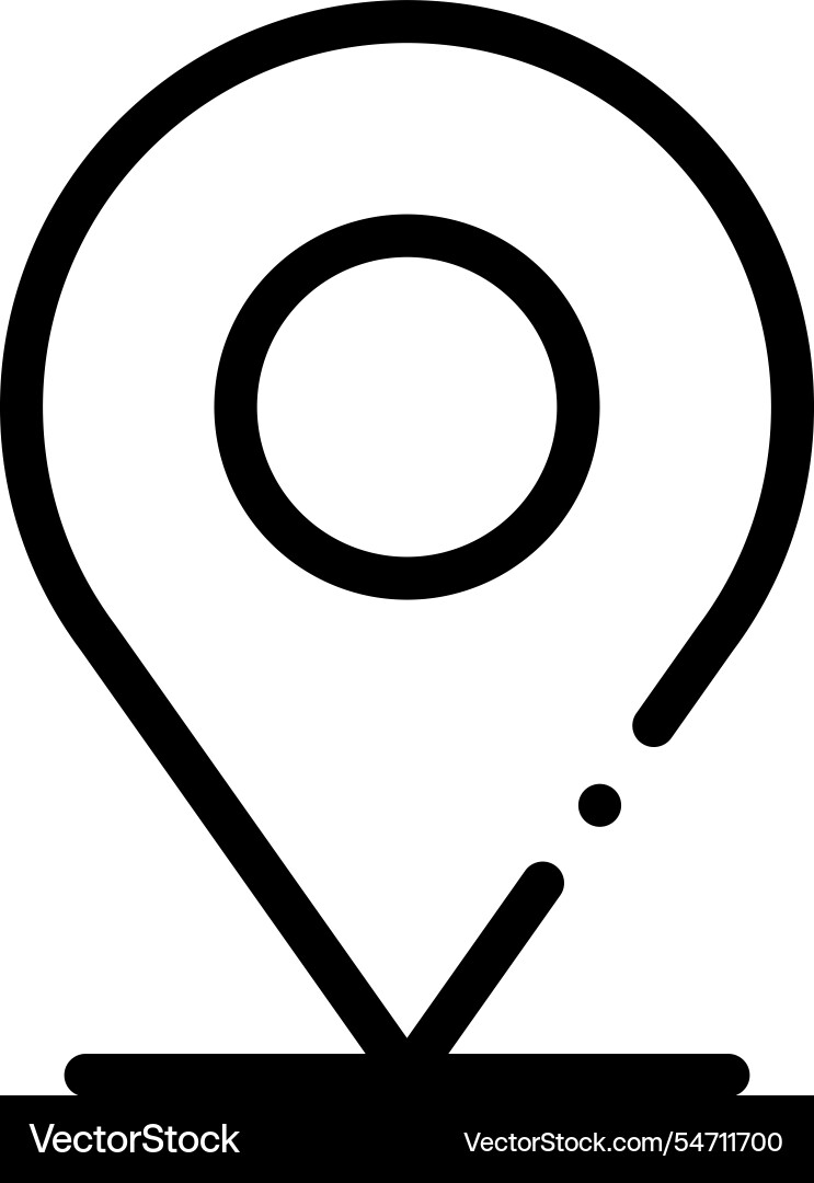 Map placeholder icon thin linear style design Map placeholder icon thin linear style design vector image