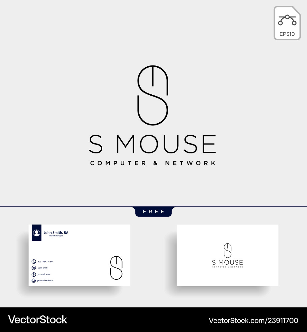 Mouse typelogo text logo template icon element vector image