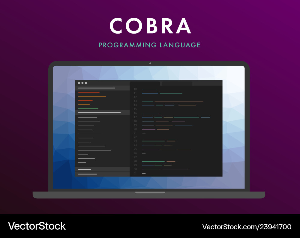 Programmiersprache der Cobra vektorbild