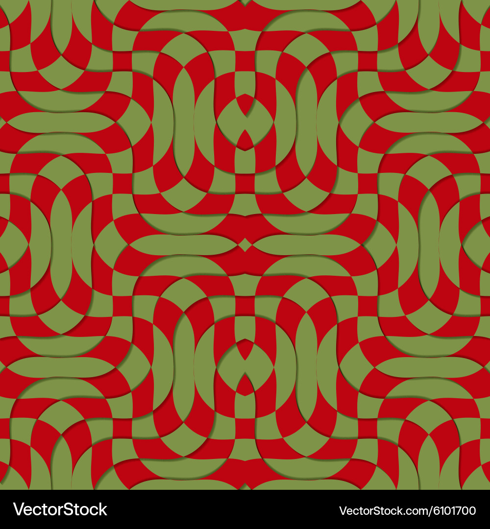 Retro 3d green red overlapping texture Vector Image