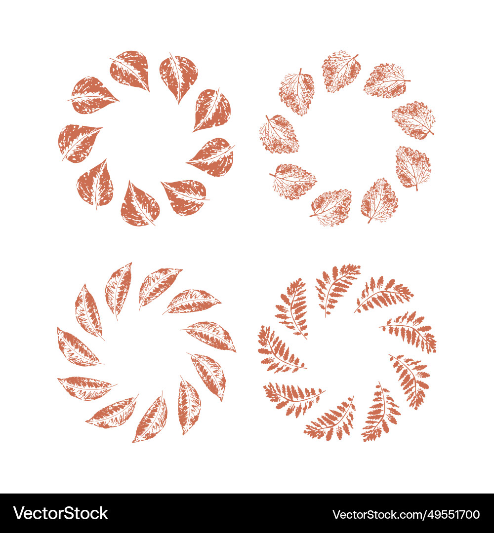 Set of various autumn frames Vector Image