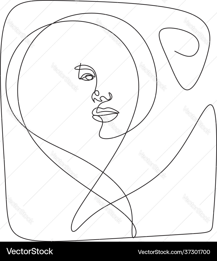 Surreal faces continuous line drawing set Surreal faces continuous line drawing set Vector Image