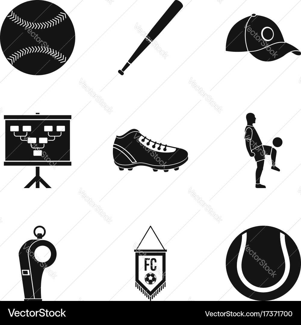 Tactic icons set simple style vector image