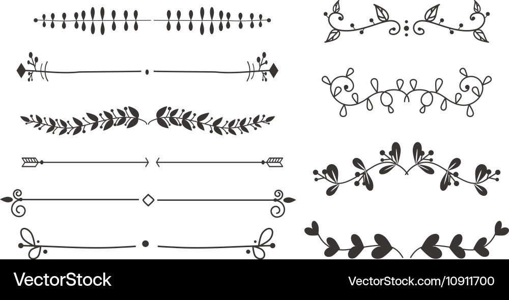 Text Divider & Separator Set Vector Image