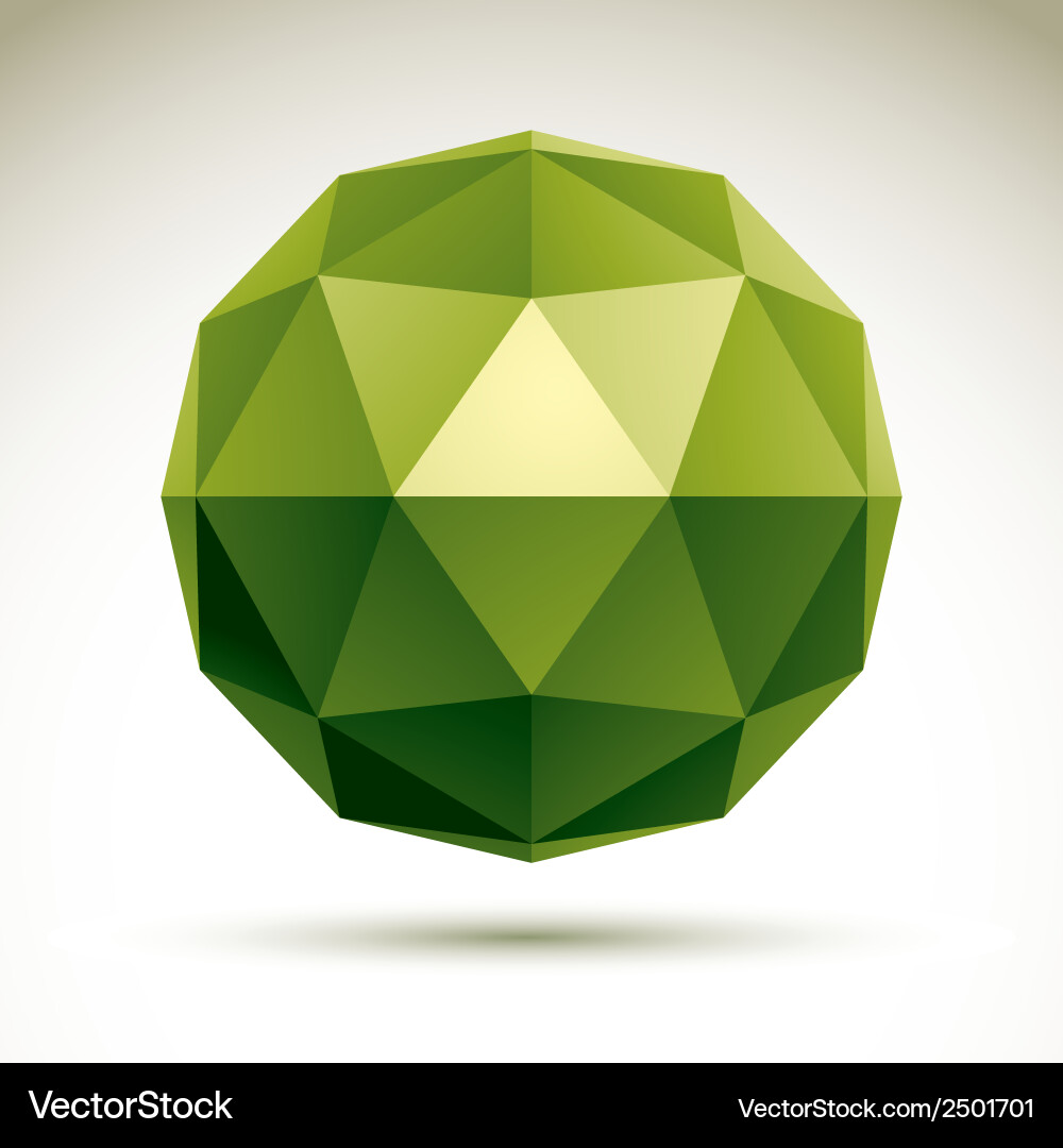 Abstract 3d object design element template Vector Image