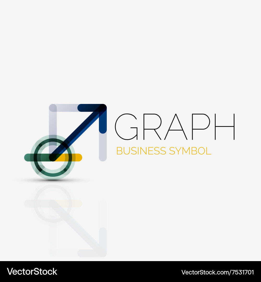 Abstract logo idea linear chart or graph Vector Image