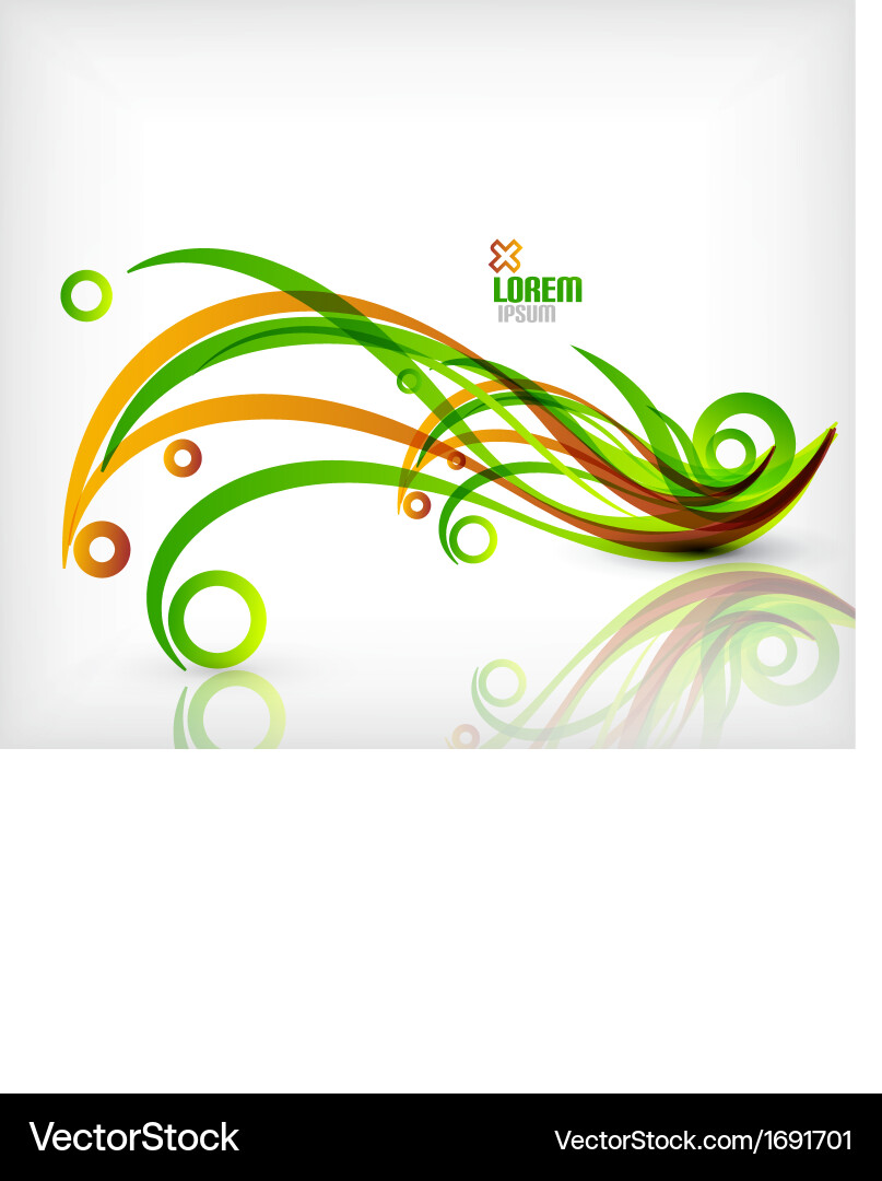Abstract Wave Curls - Light & Flowing vector image