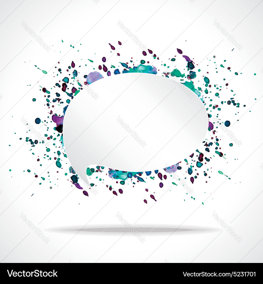 Bright speech cloud and blobs vector image