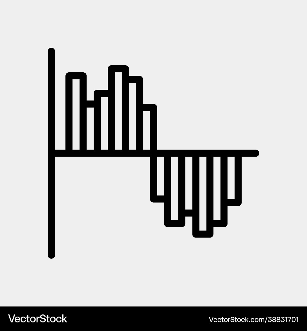 Gantt chart icon in line style for any projects Gantt chart icon in line style for any projects vector image