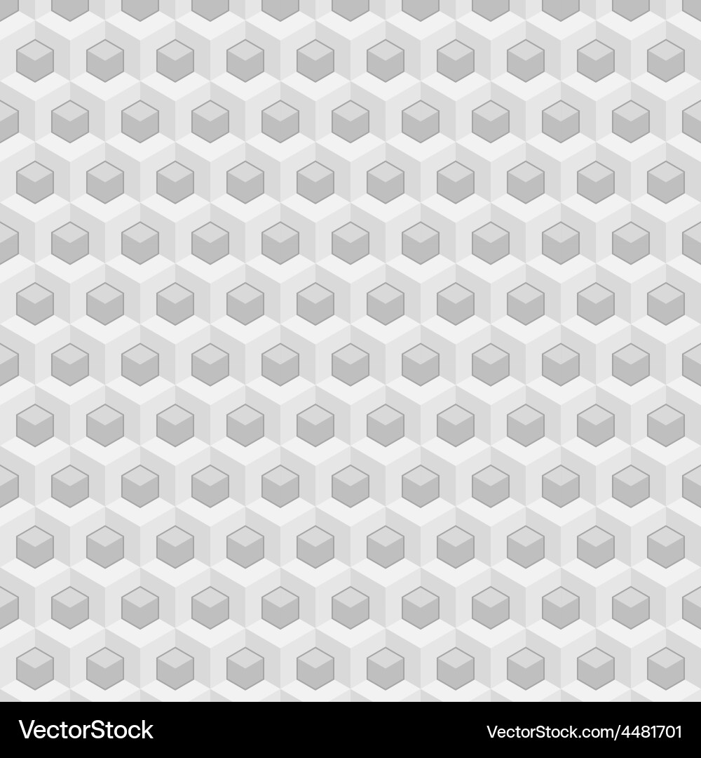 Geometric Cube Hexagon Pattern vector image