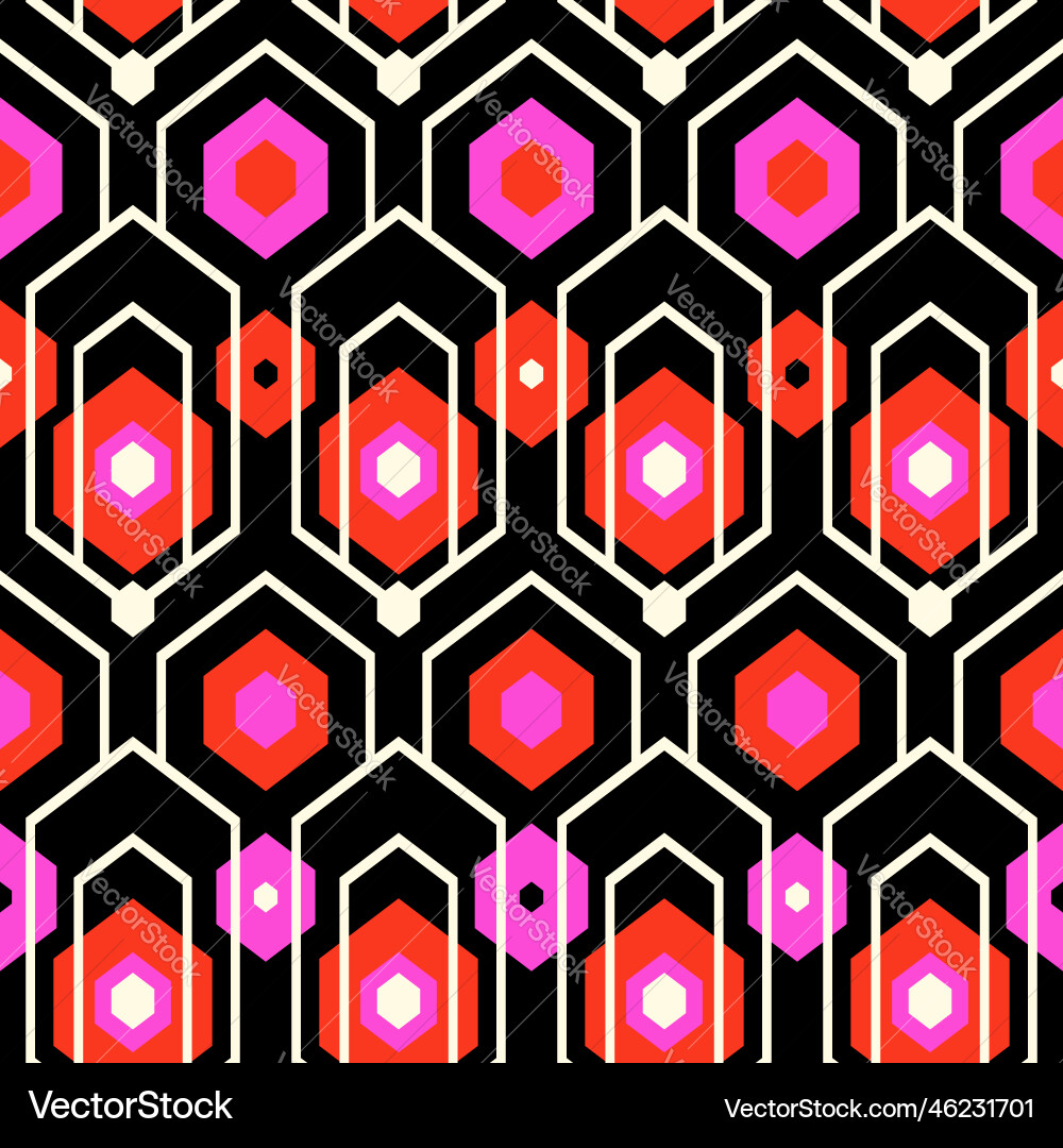 Geometric pattern with hexagons Geometric pattern with hexagons Vector Image