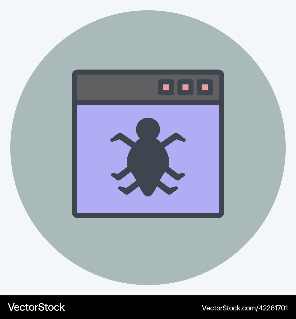 Icon bug in application suitable for programming Vector Image