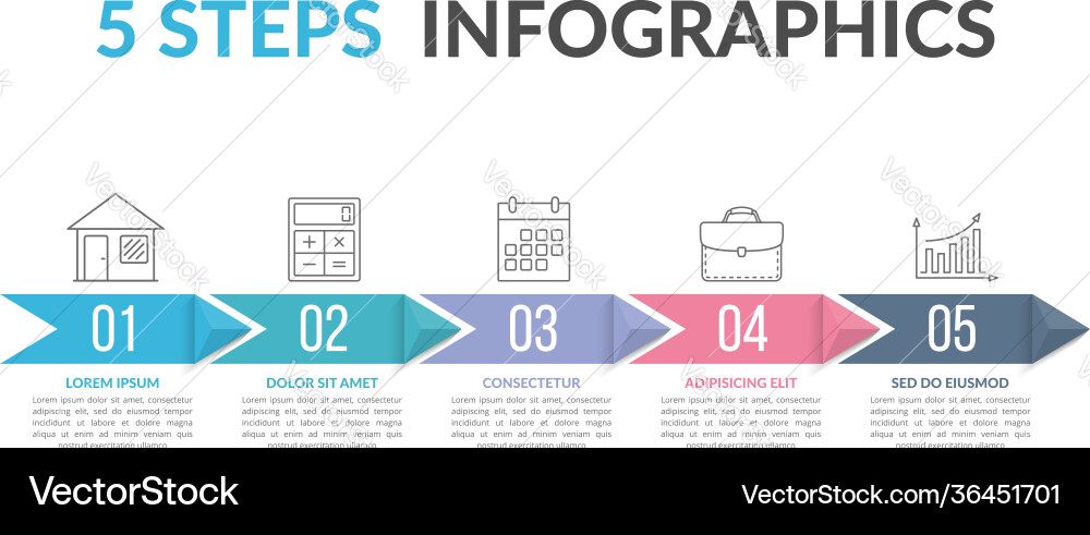 Infographic template with arrows Royalty Free Vector Image