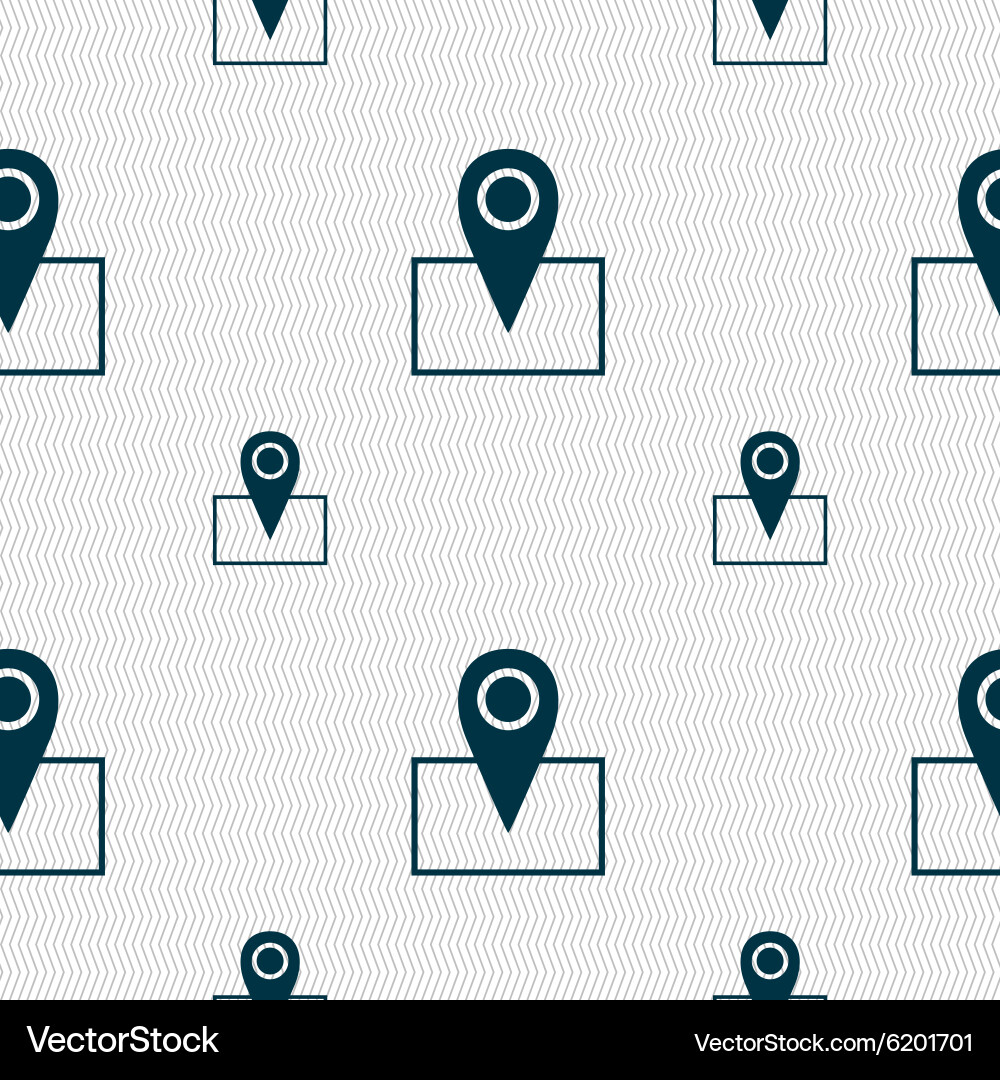 Map pointer icon sign seamless pattern Vector Image