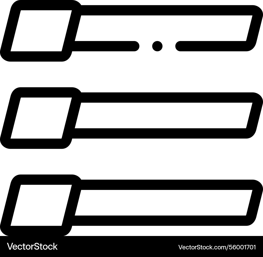 Options icon thin linear style design isolated Options icon thin linear style design isolated vector image