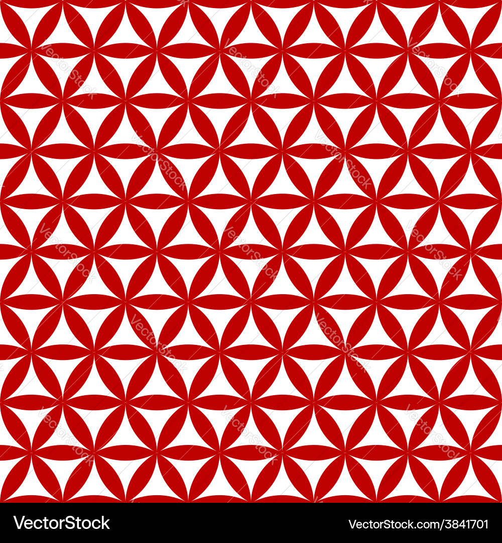 Red Flower Seamless Pattern Vector Image