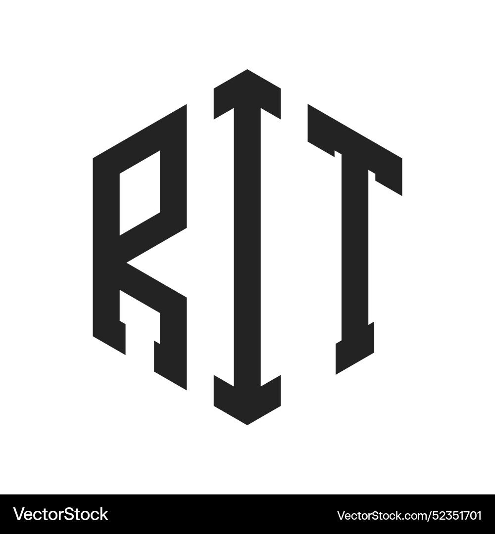 Rit logo design initial letter monogram – Royalty-Free Vector