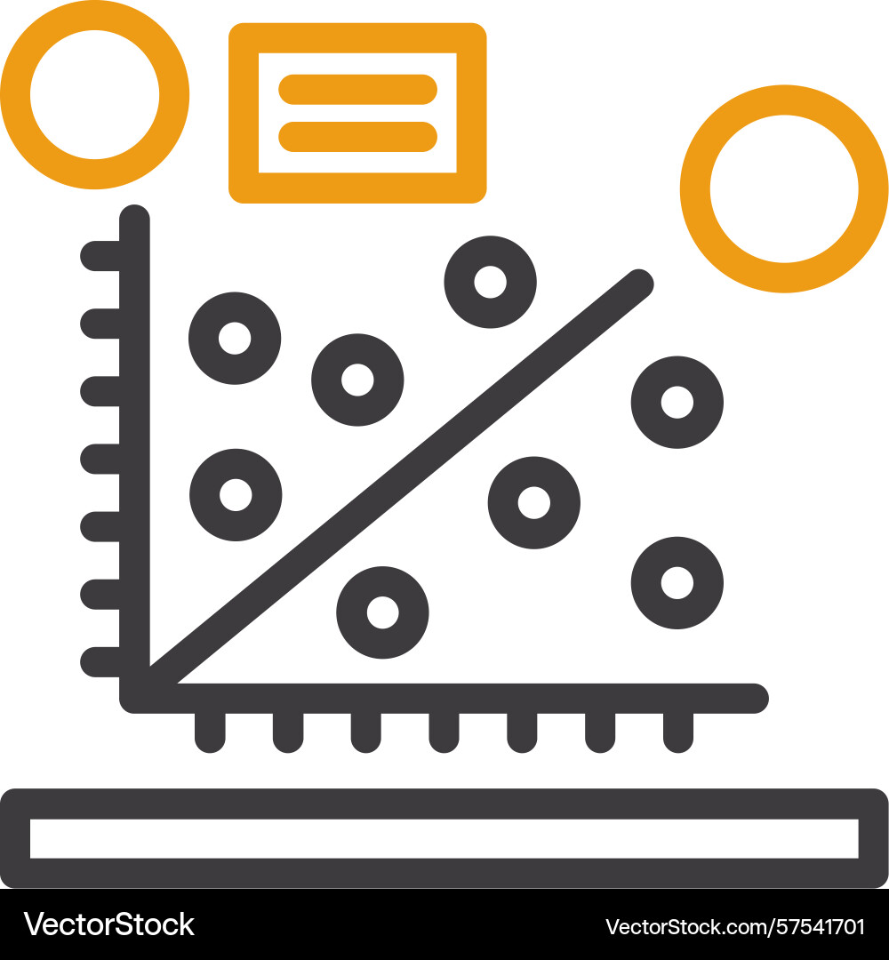 Scatter plot two color icon Vector Image