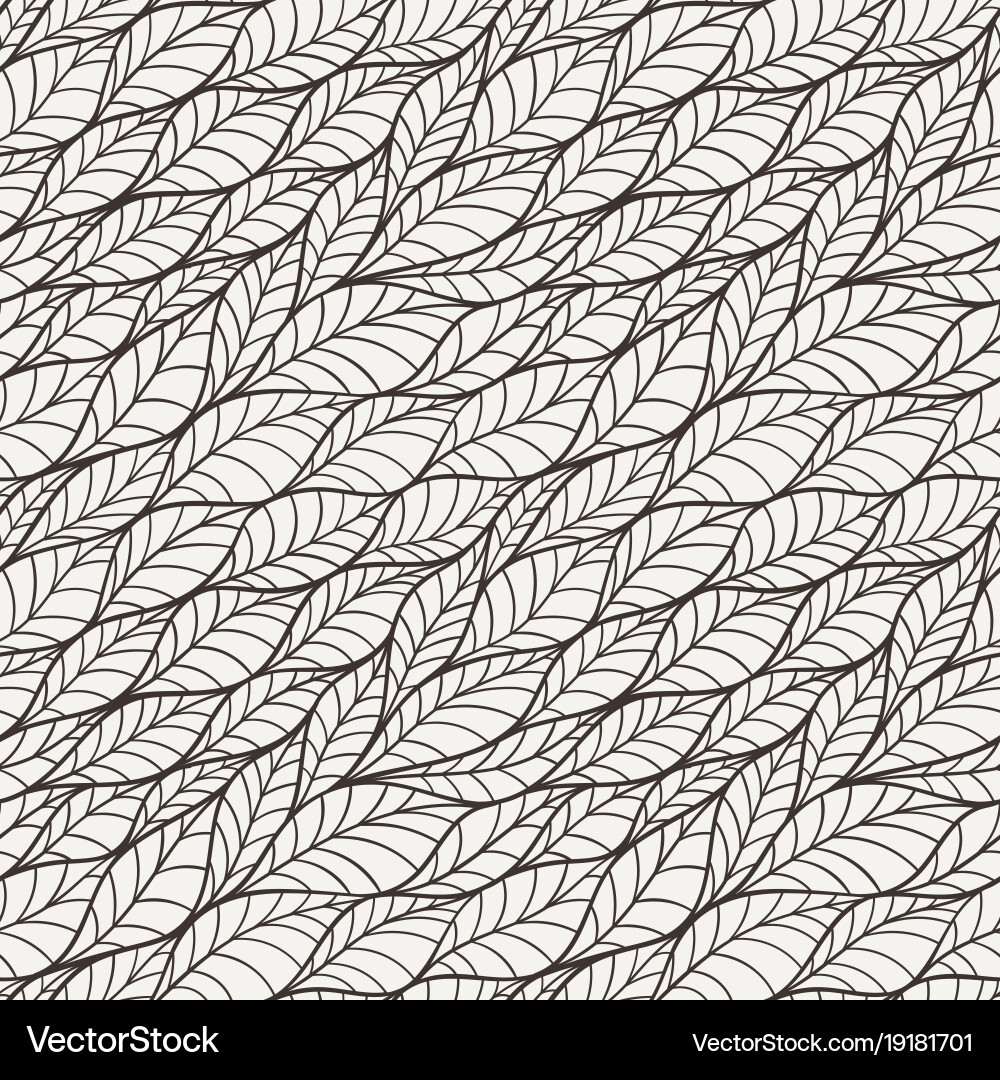 Seamless pattern with abstract leaves vector image