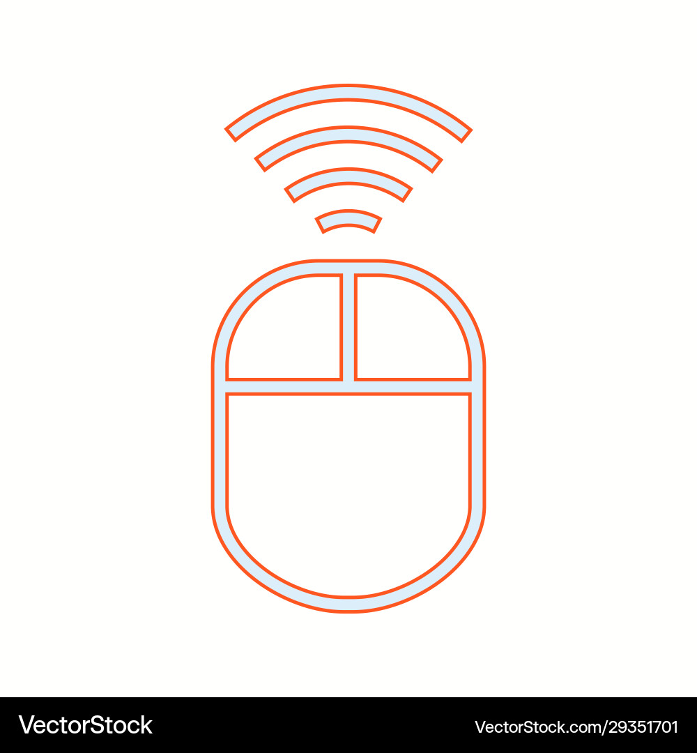 Unique wireless input device line icon Vector Image