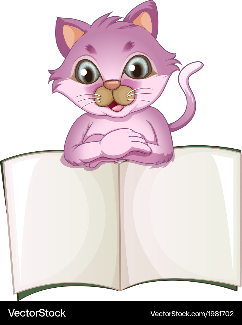 A cat and an empty template vector image